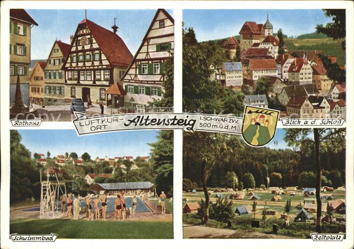 Altensteig Schwarzwald Rathaus Schloss Schwimmbad Camping