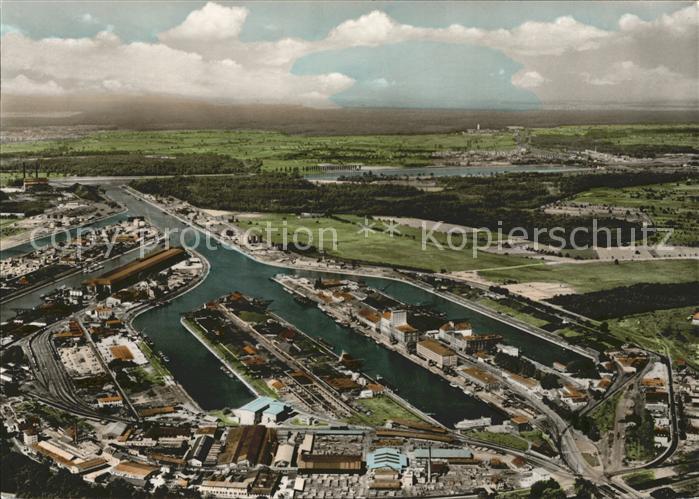 Karlsruhe Rheinhafen Fliegeraufnahme
