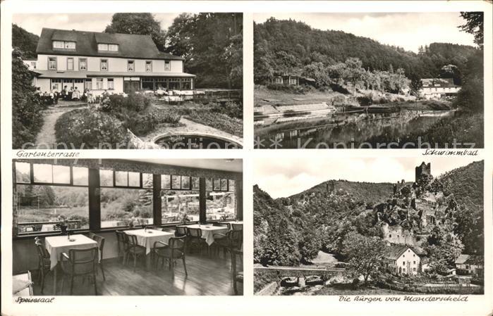 Manderscheid Eifel Hotel Pension Heidsmühle Gartenterrasse
