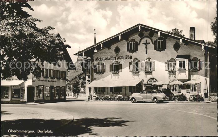 OBERAMMERGAU Bayern Dorfplatz Hotel Alte Post