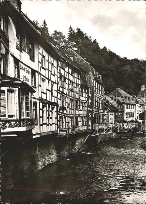 Monschau Montjoie NRW Rurpartie Fachwerkhaeuser Hotel zum Stern