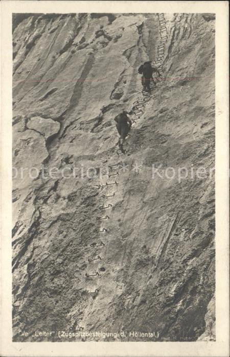 Bergsteigen Klettern Zugspitze Leiter