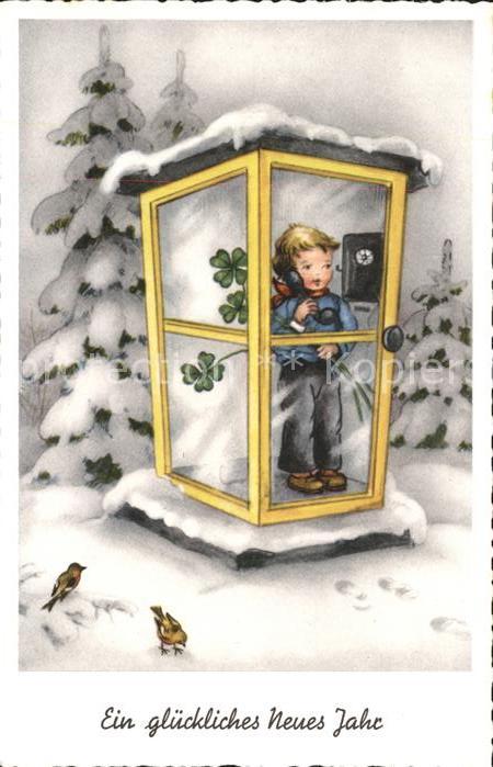 Telefon Neujahr Zeichnung