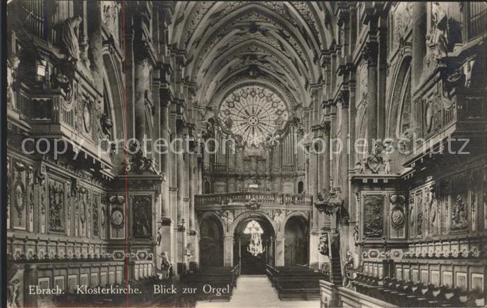 Kirchenorgel Ebrach Klosterkirche Innen