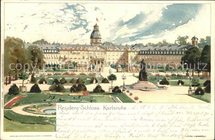 Schloesser Karlsruhe Künstlerkarte