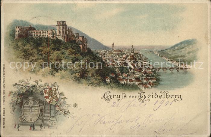 Wappen Heidelberg Künstlerkarte