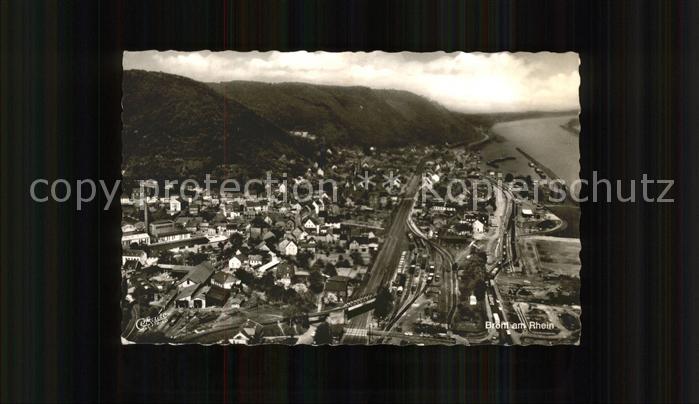 Brohl-Luetzing Rheinpanorama Fliegeraufnahme