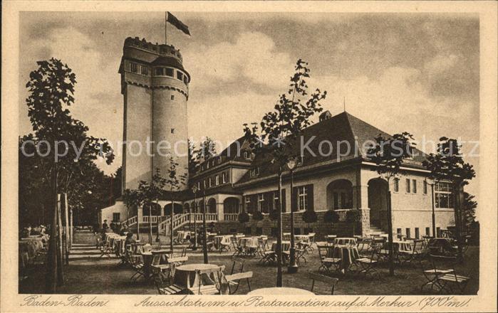 BADEN-BADEN BW Restaurant Merkur mit Aussichtsturm