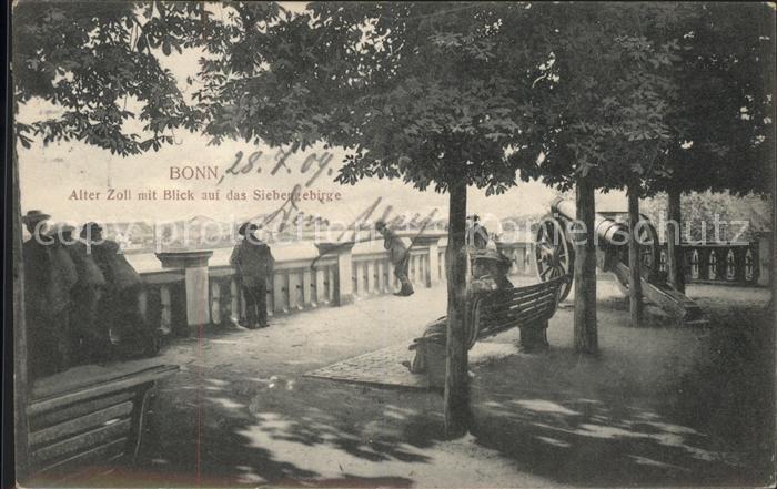 Bonn Rhein Alter Zoll Kanone Rhein Restaurant Zur Sonne