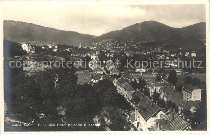 BADEN-BADEN BW Blick vom Hotel Kaiserin Elisabeth