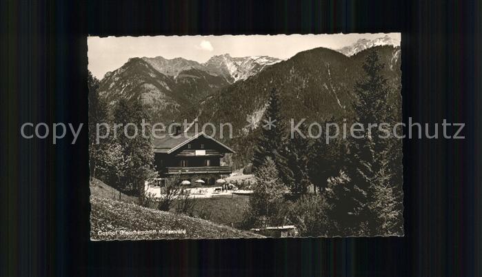 Mittenwald Bayern Gasthof Gletscherschliff
