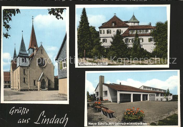 Lindach Schwaebisch Gmuend Kirche Kurheim im Schloss Neue Schule m