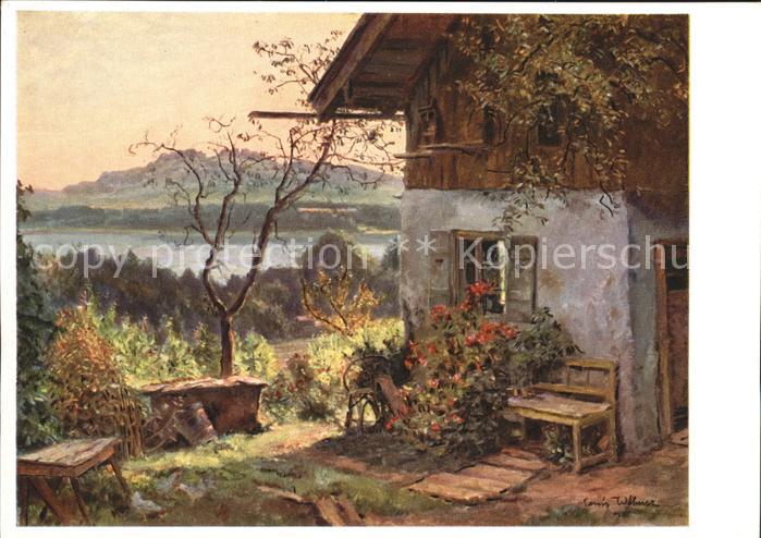 Kuenstlerkarte Deutsche Heimkunst Karte Am Chiemsee mi