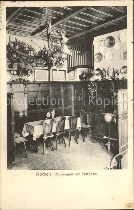 Aachen Postwagen am Rathaus