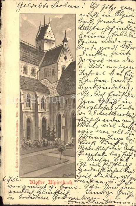 Alpirsbach Kloster Kuenstlerkarte