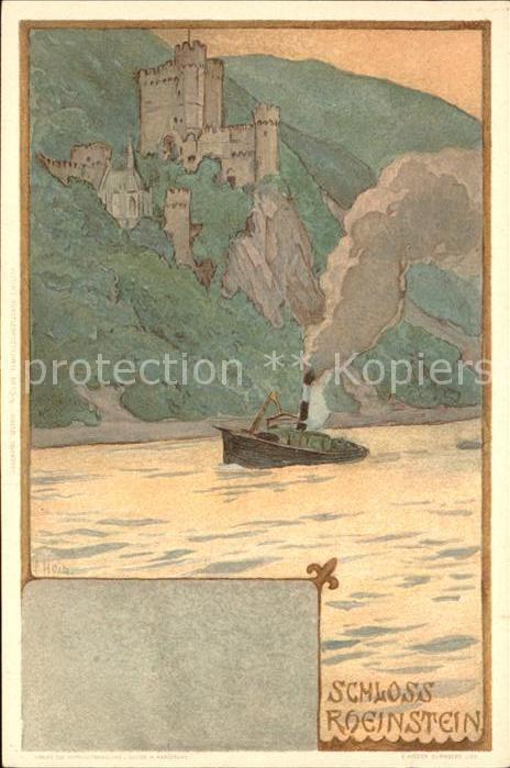 Trechtingshausen Schloss Rheinstein Dampfer