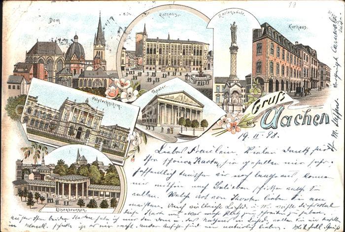 Aachen Polytechnikum Elisenbrunnen Theater Mariensaeule