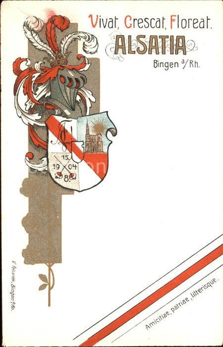 Bingen Rhein Alsatia Studentenverbindung Vivat Crescat Floreat