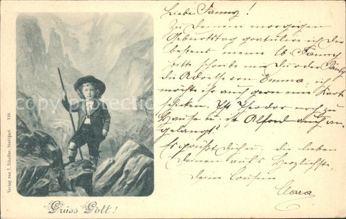 Wandern Kind Tracht Grüss Gott