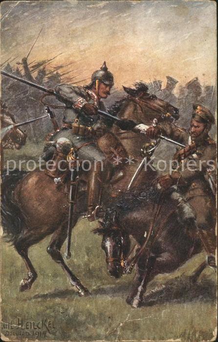 Kuenstlerkarte Heilckel Schlachtfeld Soldaten Kampf