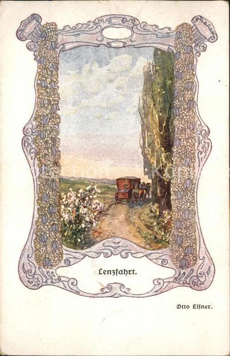 Kuenstlerkarte LEnzfahrt Otto Elfner