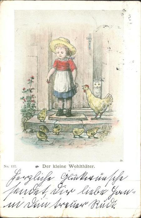 Kuenstlerkarte der kleine Wohltäter Nr. 137 Kind