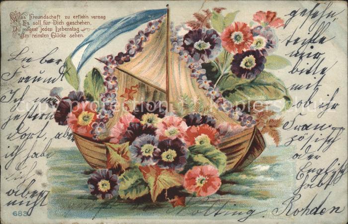 Blumen Freundschaft Boot