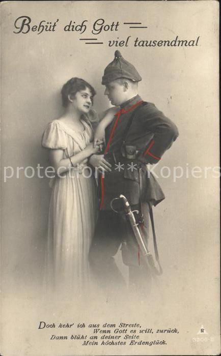 Soldatenleben Abschied Gott behüte dich