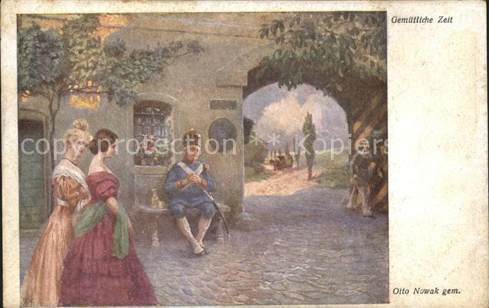 Kuenstlerkarte Otto Nowak Nr. 1674 Gemütliche Zeit