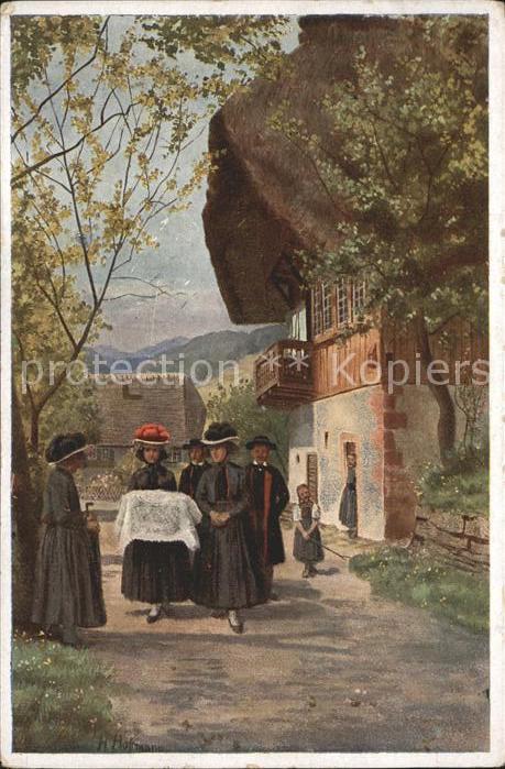 Hoffmann Heinrich Schwarzwaldtrachten Künstlerkarte