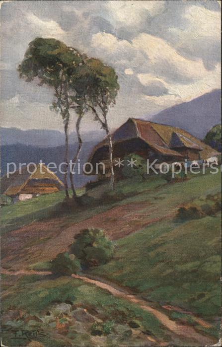 Reiss Fritz Künstlerkarte Sommer Schwarzwald