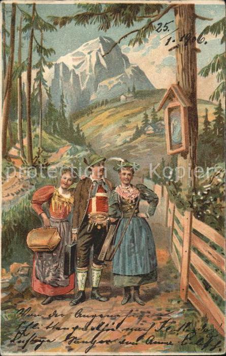 Trachten Künstlerkarte Schwarzwald