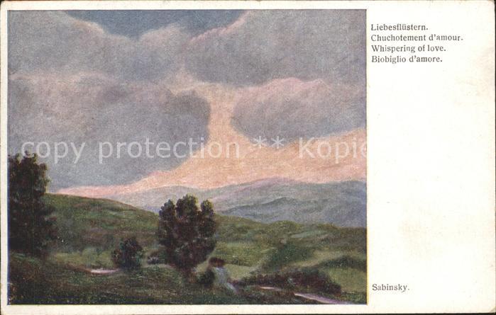 Kuenstlerkarte Sabinsky Liebesflüstern