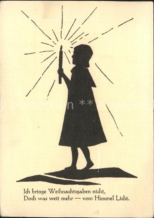 Weihnachten Schattenbildkarte Kerze