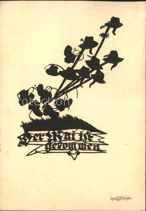 Scherenschnitt Schattenbildkarte