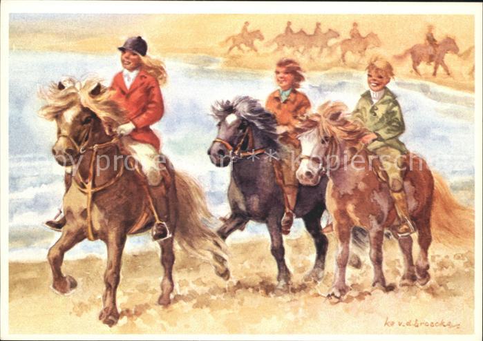 Kuenstlerkarte Ponyruden op t Strand