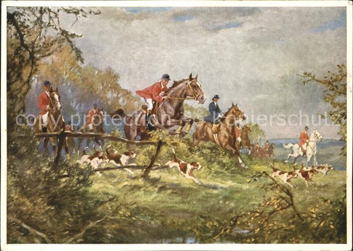 Verlag Wiechmann Nr. 923 W. Nuss Auf der Fuchsjagd Pferde