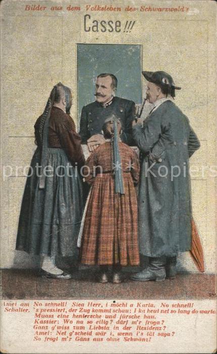 Trachten Pfeife Casse Volksleben Schwarzwald