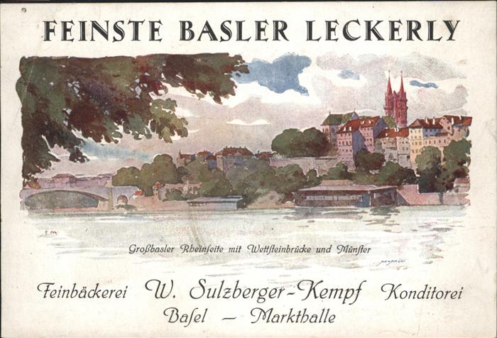 Basel BS Grossbasel Wettsteinbruecke Muenster Basler Leckerly