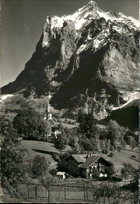 Grindelwald BE Kirche Wetterhorn