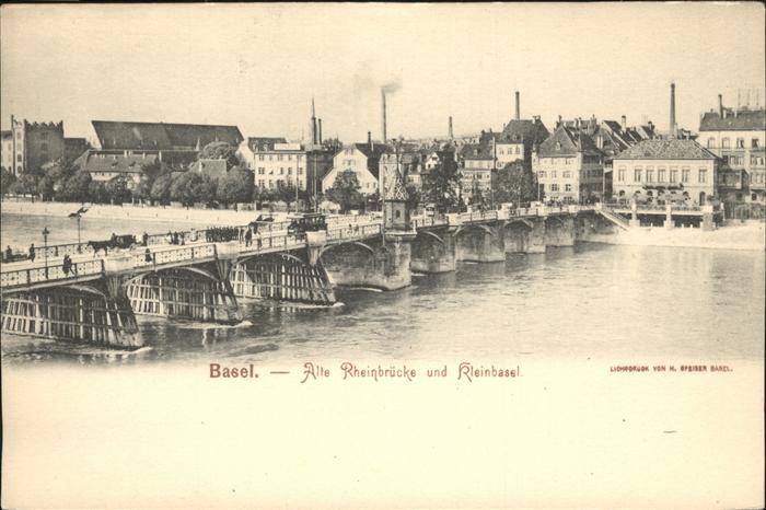Basel BS Rheinbruecke Kutsche