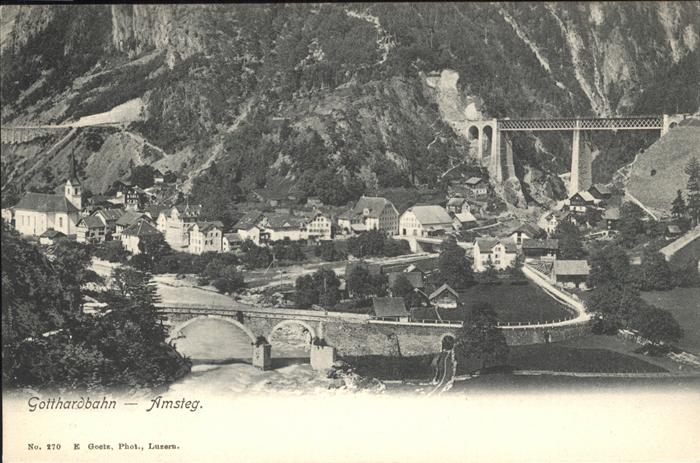 Amsteg Gotthardbahn Bruecke