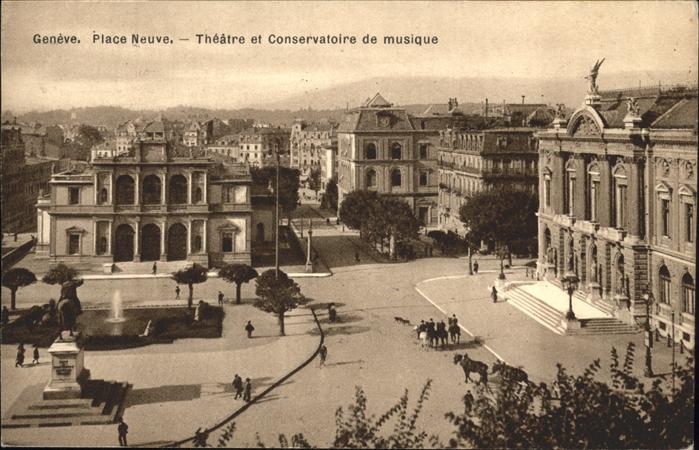 Geneve GE Place Neuve Theatre Pferd