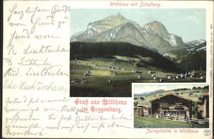 Wildhaus SG Zwinglihuette Schafberg
