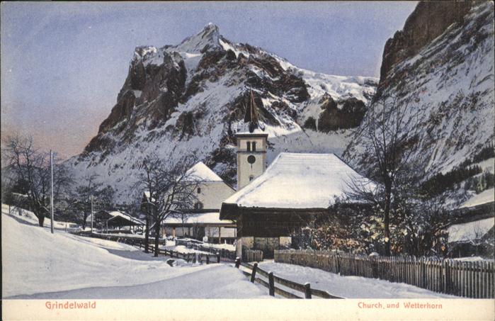 Grindelwald BE Church Wetterhorn, Kirche