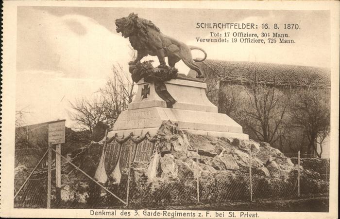 Saint-Privat Largentiere Denkmal 3 Garde regiments