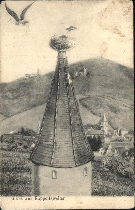 Rappoltsweiler Haut Rhin Elsass Storch