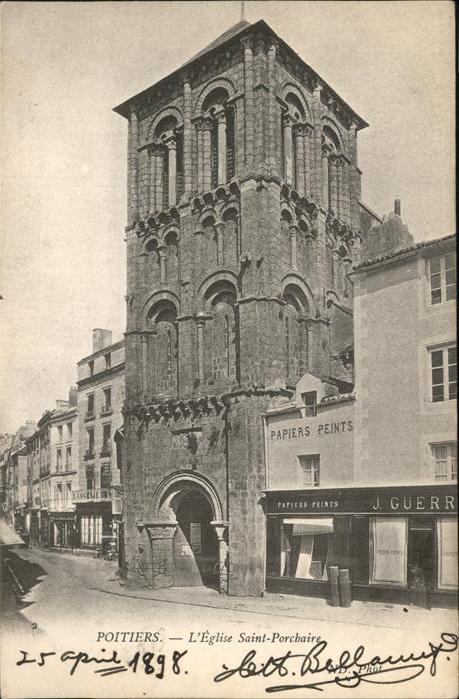 Poitiers 86 Eglise Saint Porchaire