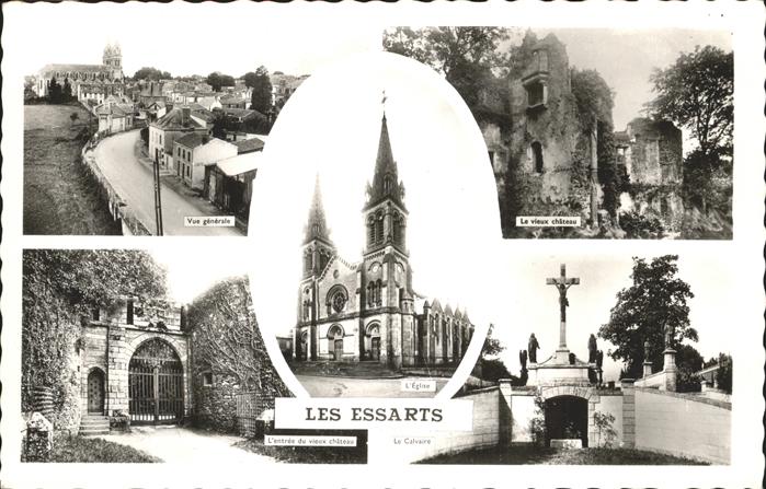 Les Essarts Vendee Eglise Chateau Calvaire Vue generale