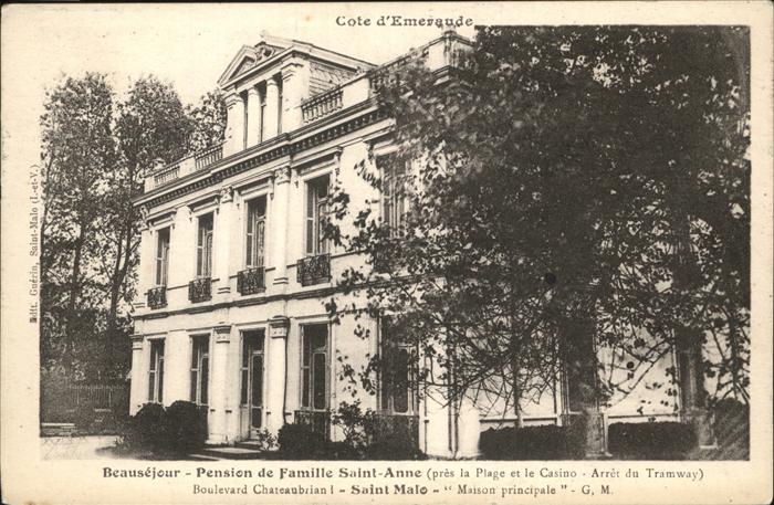 Saint-Malo 35 Beausejour-Pension de Famille Saint-Ann